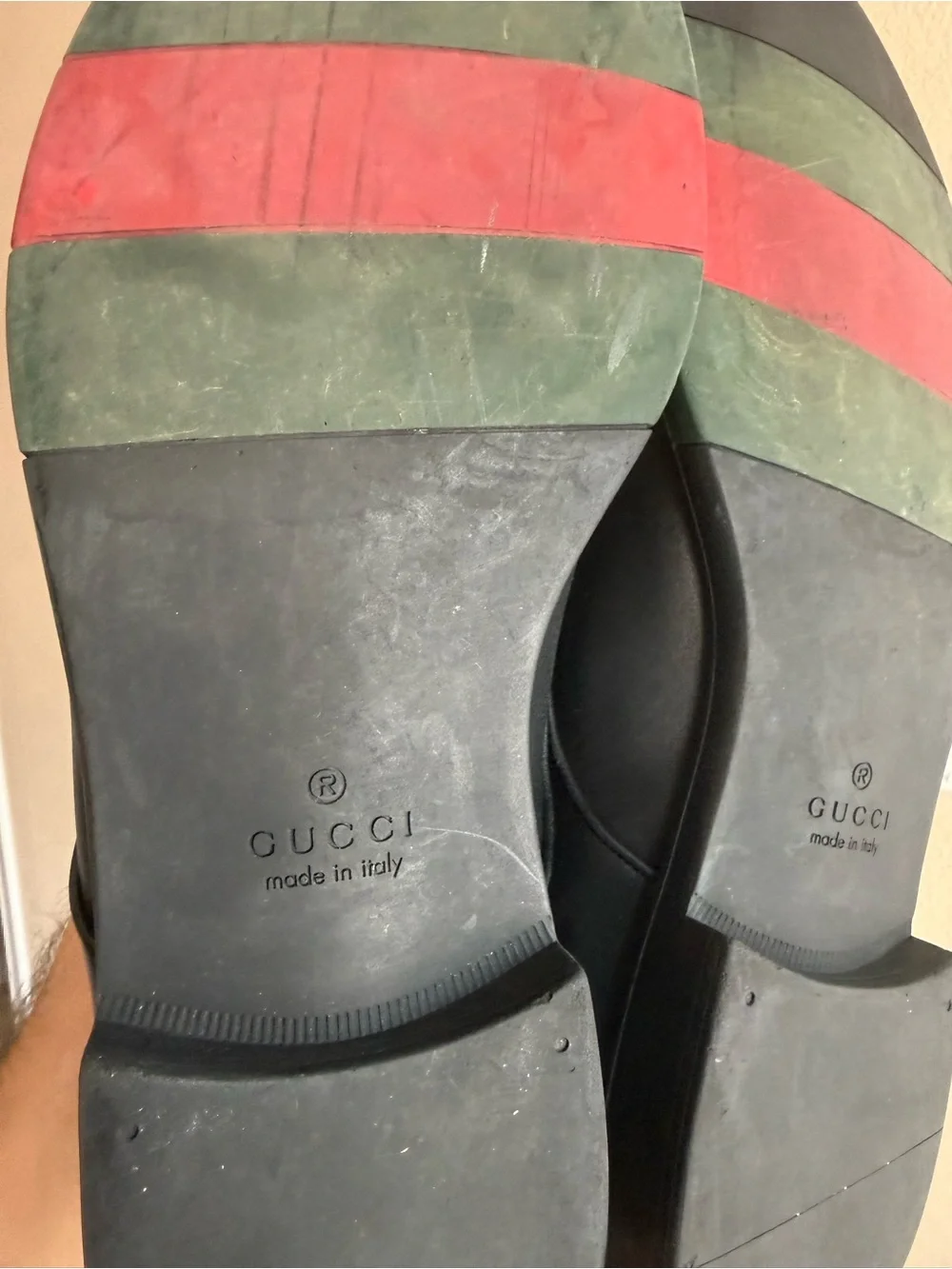 Gucci Web Black Leather Lace-up Oxford SZ 9.5